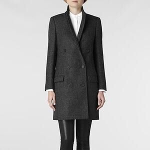 All Saints Mallalieus Plaid British Wool Berta Coat